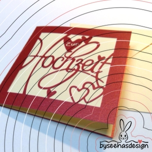 Karte Hochzeit Plotterdatei SVG DXF